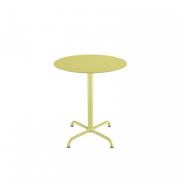 PICO cafébord Ø 64 cm, 4 ben bas - lemon zest