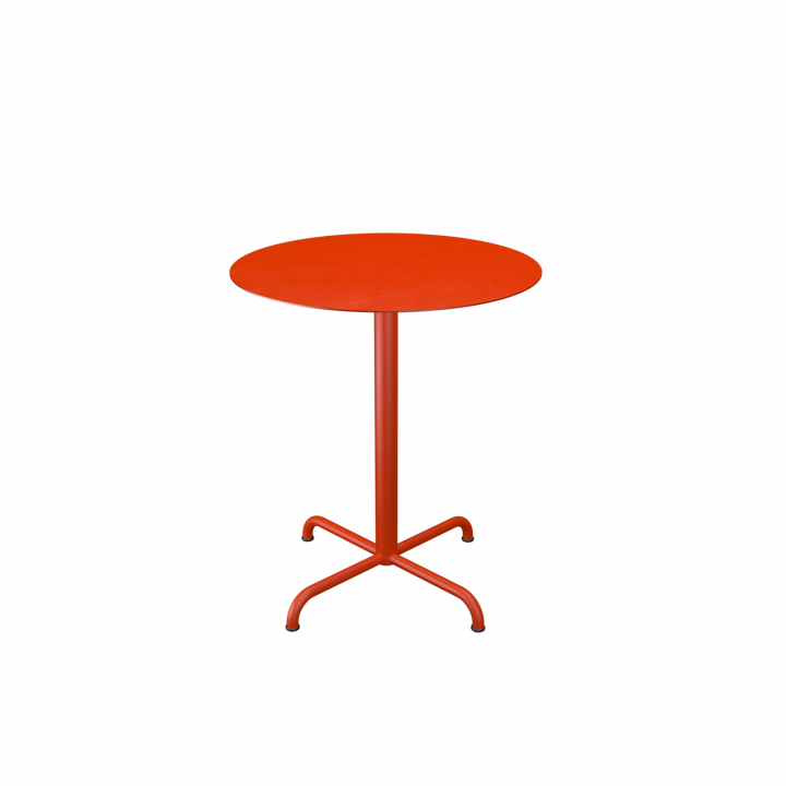 PICO cafébord Ø 64 cm, 4 ben bas - cayenne