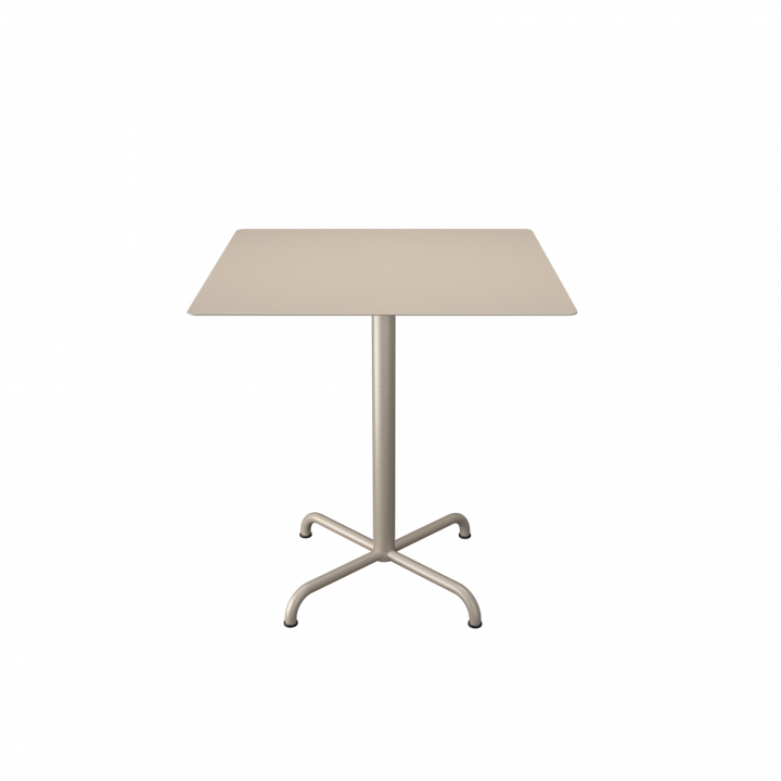 PICO cafébord 70x70 cm, 4 ben bas - beige