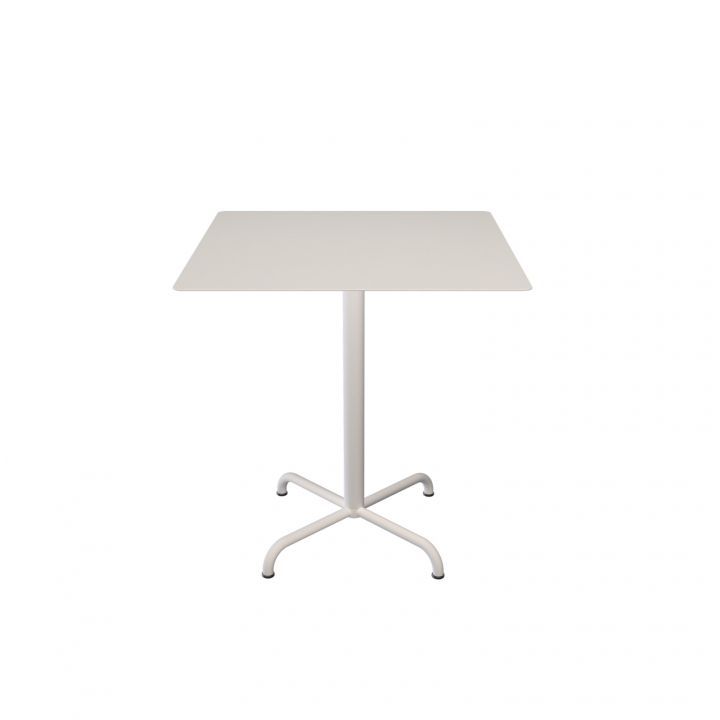 PICO cafébord 70x70 cm, 4 ben bas - muted white