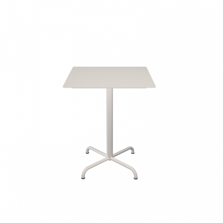 PICO cafébord 60x60 cm, 4 ben bas - muted white