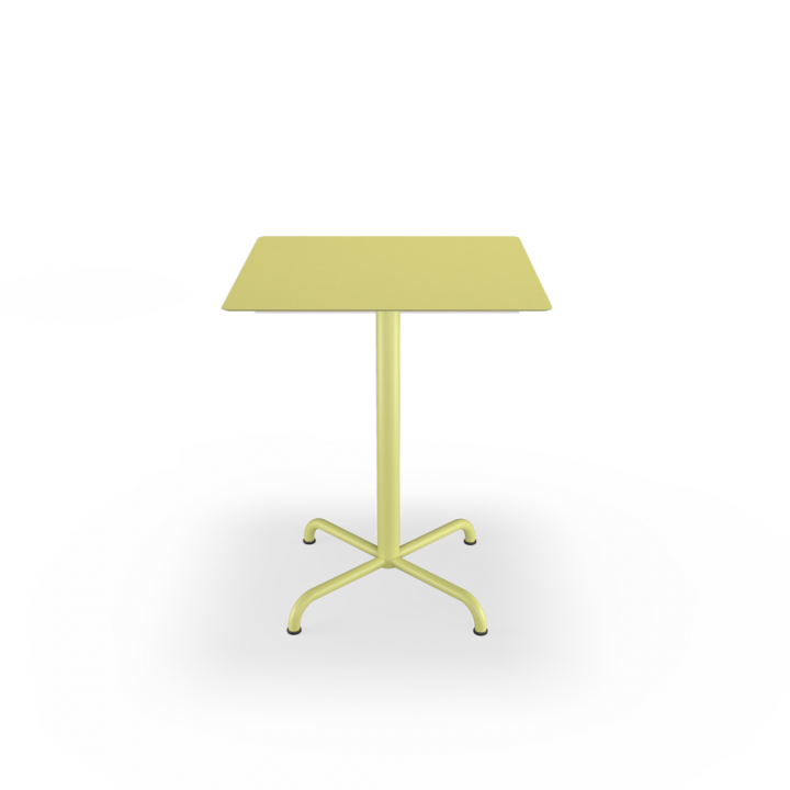 PICO cafébord 60x60 cm, 4 ben bas - lemon zest