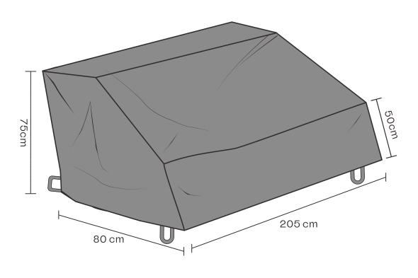 Möbelskydd Soffa 205x80xH50/75 Cm, Andas - Svart