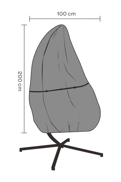 Möbelskydd Hänggunga 100x200 Cm. Vattentät - Svart