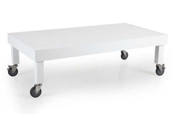 Ambon soffbord 140x74 cm - vit i gruppen Utemöbler / Material / Aluminiummöbler / Soffbord & Sidobord - Aluminiummöbler hos Sommarboden i Höllviken AB (2536-50)