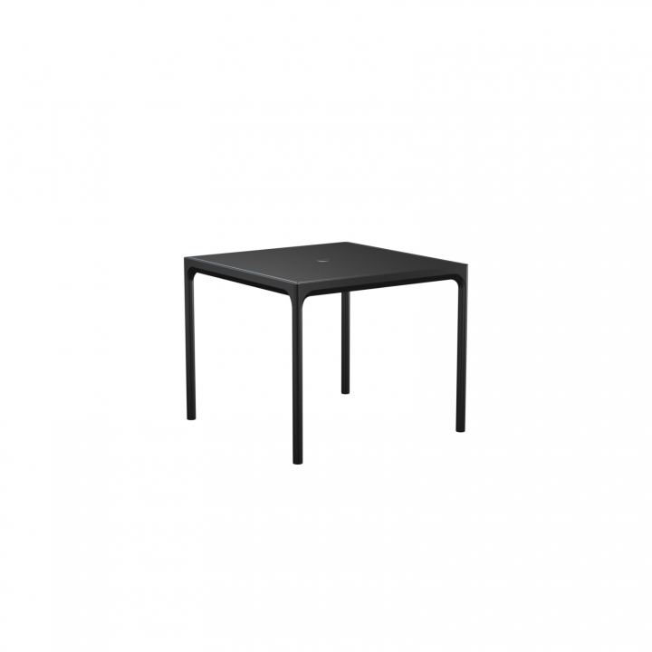 FOUR alu bord 90x90 cm - black/black