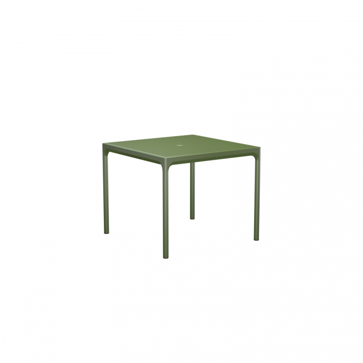 FOUR alu bord 90x90 cm - olive green/olive green