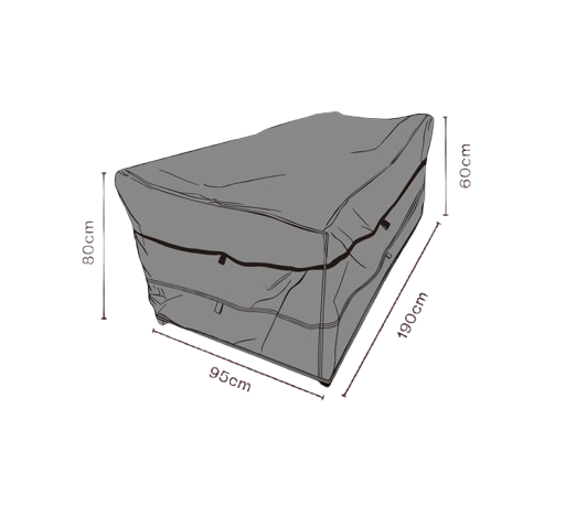 Soffskydd 190x95xH80 cm, andas - svart