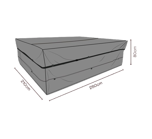 Möbelskydd soffgrupp 280x210xH80 cm, andas - svart