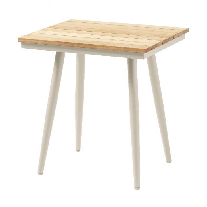 Rio sidobord 50x45 - sandy grey/teak