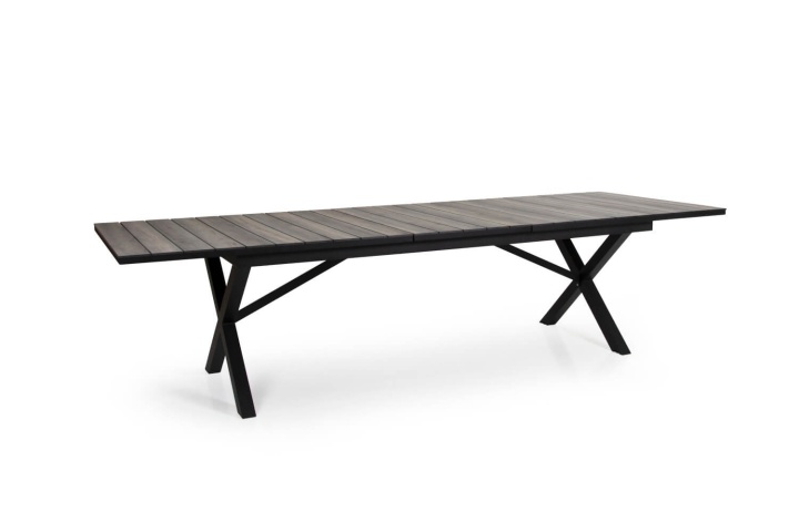 Hillmond matbord förlängningsbart 240/310x100 - svart/natur i gruppen Utemöbler / Bord / Matbord hos Sommarboden i Höllviken AB (2646-80-26)