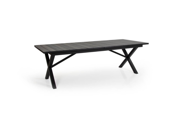 Hillmond matbord förlängningsbart 240/310x100 - svart/grå i gruppen Utemöbler / Material / Aluminiummöbler / Matbord - Aluminiummöbler hos Sommarboden i Höllviken AB (2646-80-74)