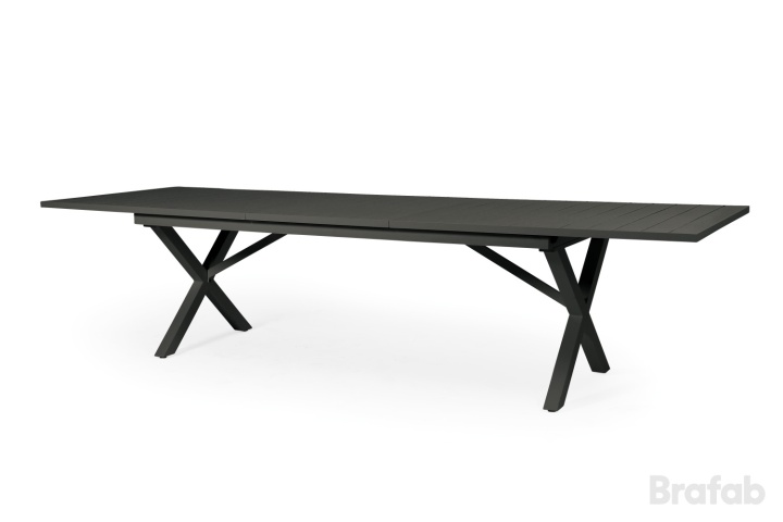 Hillmond matbord 240/310x100x76,5 cm - matt svart i gruppen Utemöbler / Material / Aluminiummöbler / Matbord - Aluminiummöbler hos Sommarboden i Höllviken AB (2646-80)