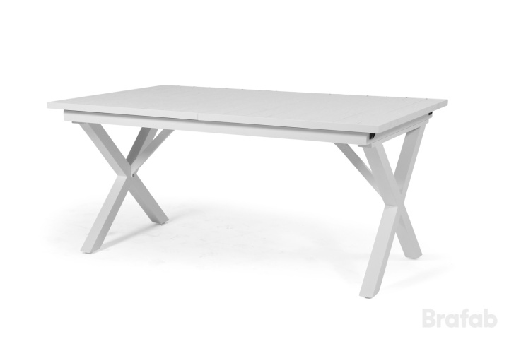 Hillmond matbord 160/220x100x76,5 cm - matt vit i gruppen Utemöbler / Material / Aluminiummöbler / Matbord - Aluminiummöbler hos Sommarboden i Höllviken AB (2647-50)