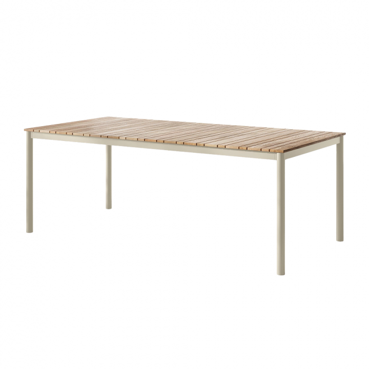 Mood Nova trädgårdsbord 219x100 H74 - sandy grey/teak