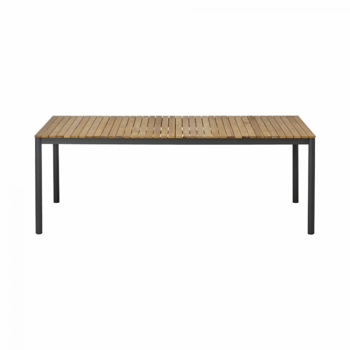 Mood classic trädgårdsbord 208x100 H74 cm - antracit/teak