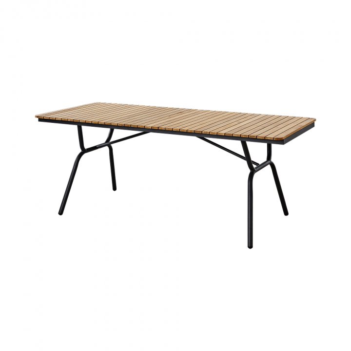 Parc trädgårdsbord 197,5x88 H74 - antracit/teak
