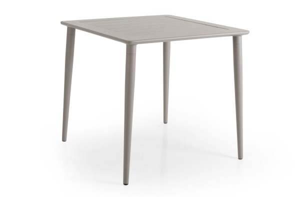Nimes matbord 76x76 H73 cm - khaki i gruppen Utemöbler / Material / Aluminiummöbler hos Sommarboden i Höllviken AB (3107-21)