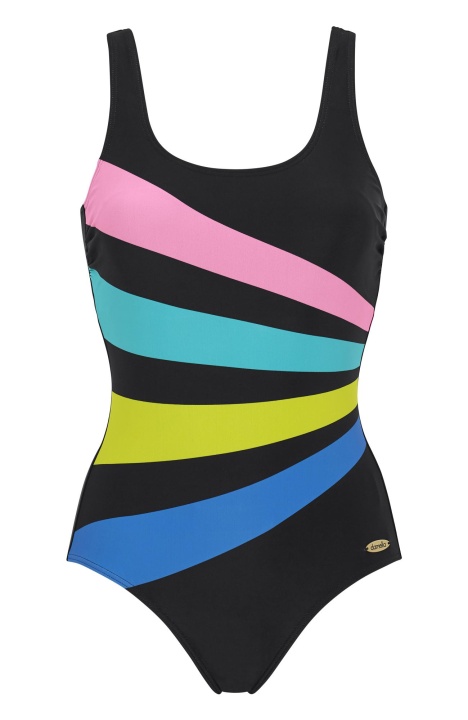 Alice Baddräkt Klorresistent 42 - Black/pastel