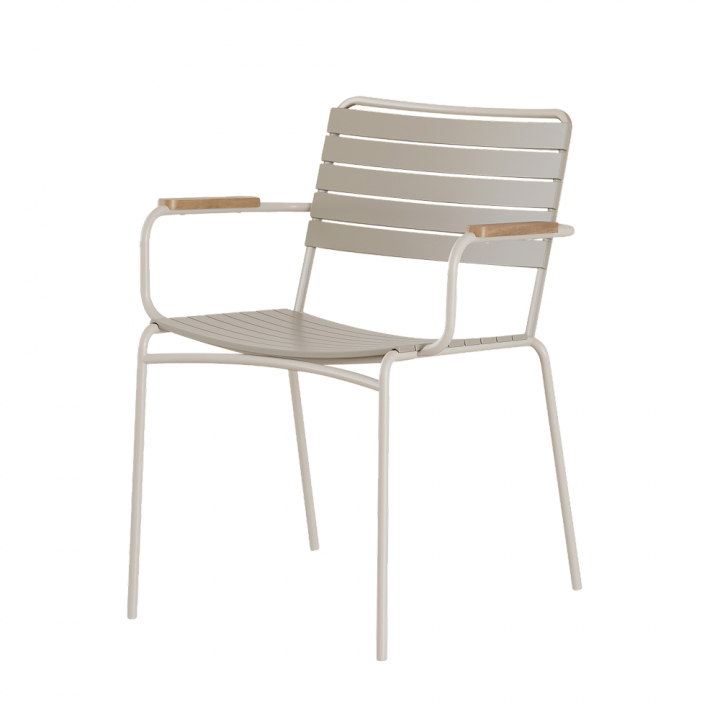Matic karmstol - sandy grey/teak