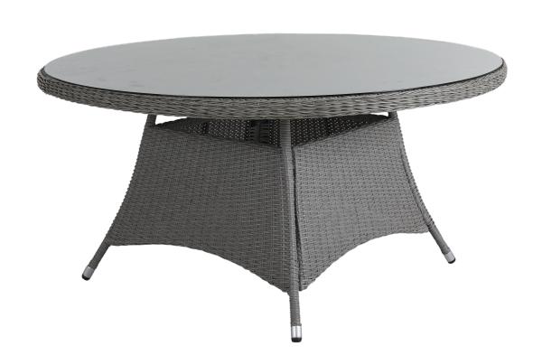Hornbrook matbord Ø 150 H73 cm - grå/glas i gruppen Utemöbler / Grupper / Matgrupper / Bygg själv hos Sommarboden i Höllviken AB (3886-71)