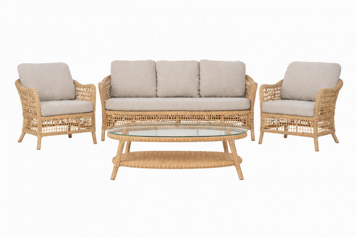 Naples soffgrupp inkl. bord - beige/plush wheat dyna