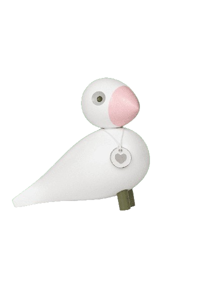 Kay Bojesen Sångfågel Love - Rosa/vit
