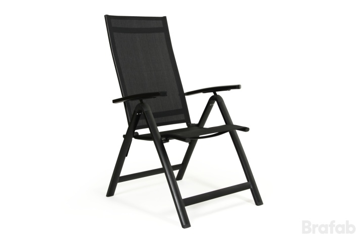 Creston positionsstol - svart i gruppen Utemöbler / Material / Aluminiummöbler / Stolar - Aluminiummöbler hos Sommarboden i Höllviken AB (3941-8)
