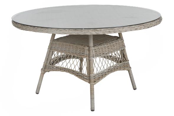 Kamomill matbord Ø 130 H73 cm - natur/glas