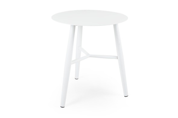 Vannes Sidobord Ø 45 H50 Cm - Vit