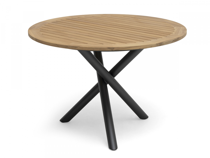 Ekeryd bord Ø 110 H75 cm - brun/svart