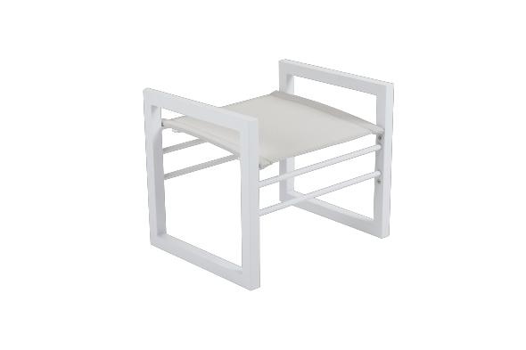 Vevi Fotpall - Vit/offwhite Textilene