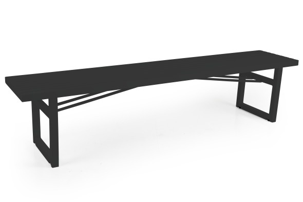Vevi bänk 200x41 cm - svart