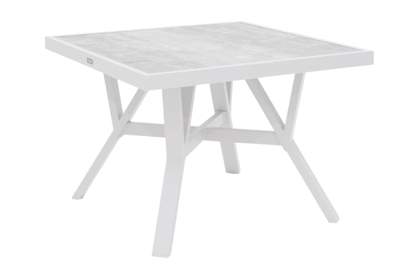 Samvaro soffbord hög, 90x90 H65 cm - vit/light grey