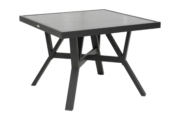 Samvaro soffbord hög, 90x90 H65 cm - antracit/glas