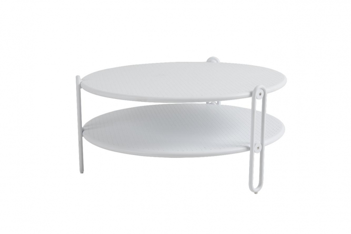 Blixt soffbord Ø 85 H39  cm - vit i gruppen Utemöbler / Loungemöbler / Loungemoduler / Soffbord & Sidobord - Loungemoduler hos Sommarboden i Höllviken AB (4196-05)