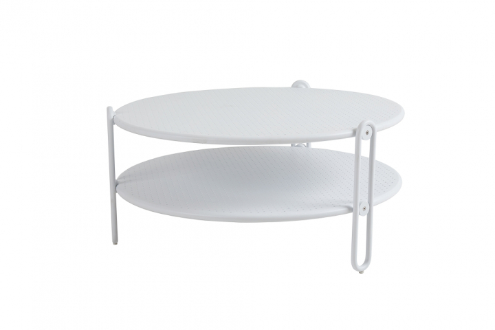 Blixt soffbord Ø 85 H39 cm - vit