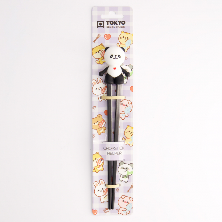 Panda Ätpinnar, Barn - Svart/vit