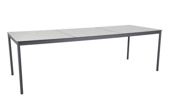 Nox matbord 237x90 cm - antracit / terrazzo beige