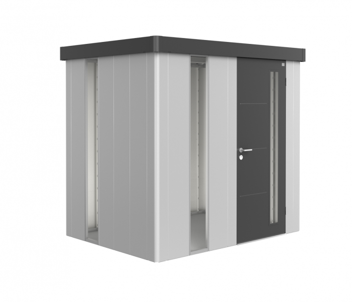 Neo Glaspanel Till Trädgårdsskjul - Metallic Silver