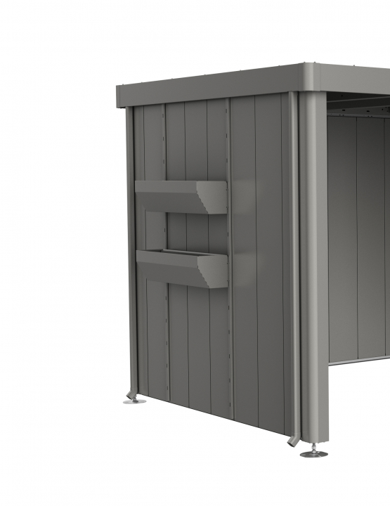 Neo FloraBoard Till Sidotak Till Trädgårdsskjul - Metallic Kvarts - Grå