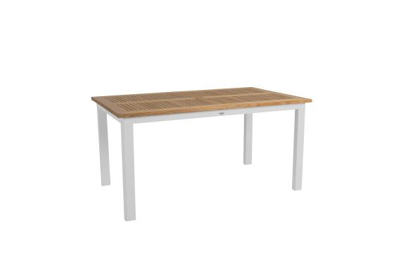 Lyon bord förlängningsbart 152-210x92 H76 cm - vit/teak