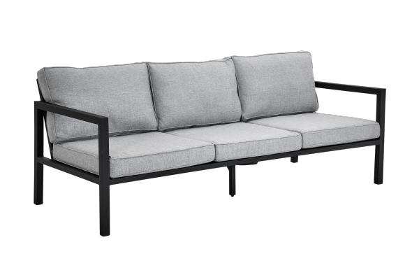 Belfort 3-sitssoffa - svart/pearl grey dyna