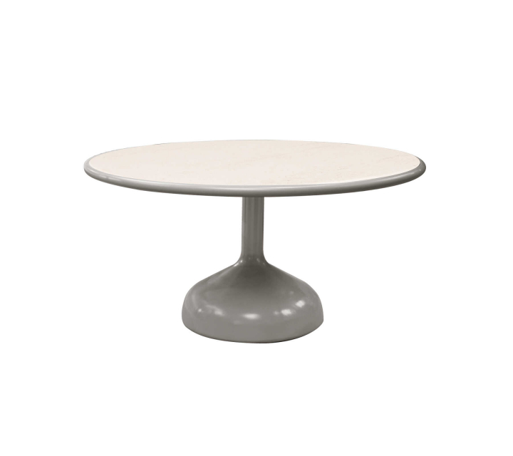 Glaze matbord Ø 144 cm - taupe/travertine look