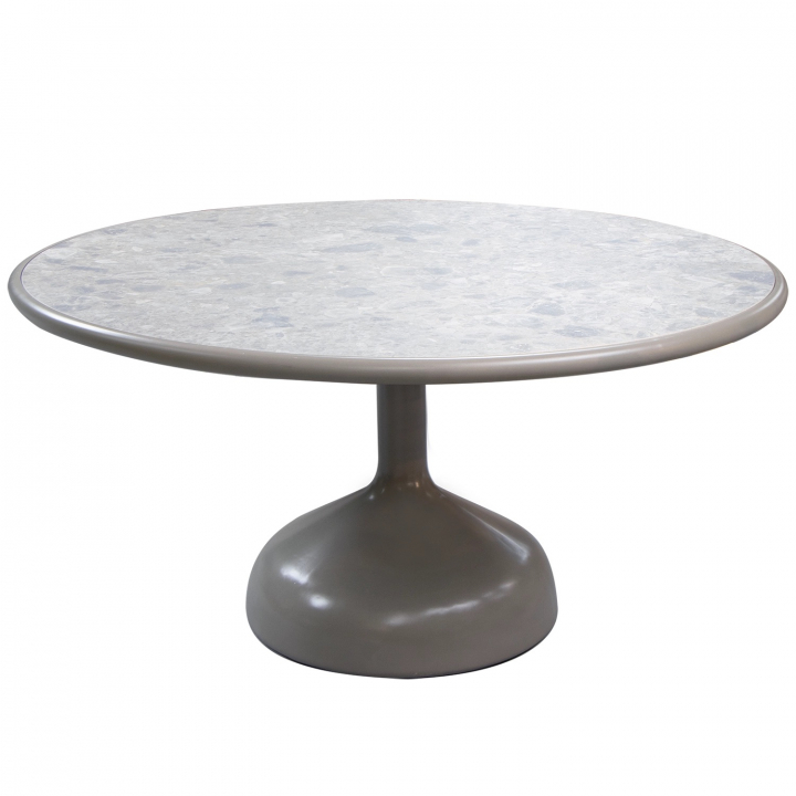 Glaze matbord Ø 144 cm - taupe/multi color