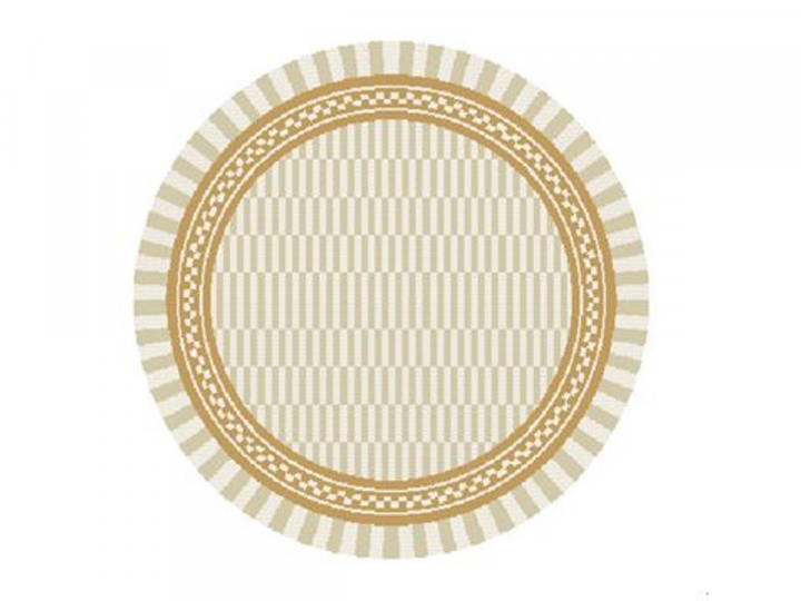 Rory utematta Ø120 cm - mönstrad gul/beige