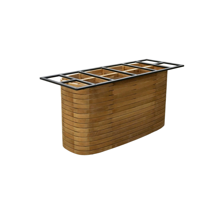 Mellow matbordsunderrede, oval - teak