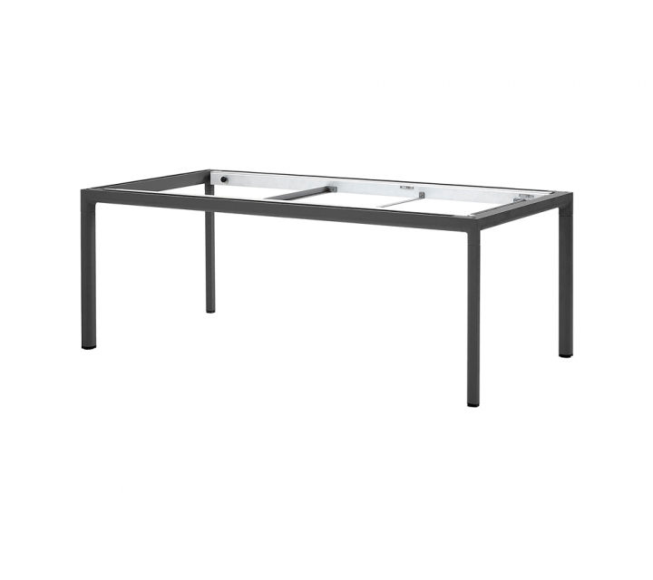 Drop matbordunderrede m/120 cm extension - lava grey