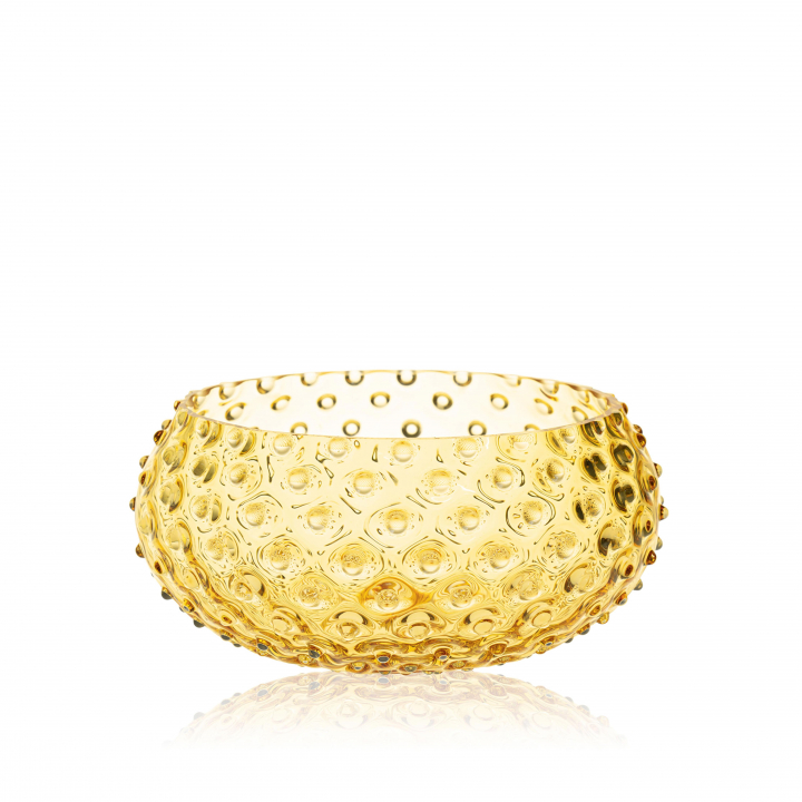 Hobnail Skål - Underlay Amber