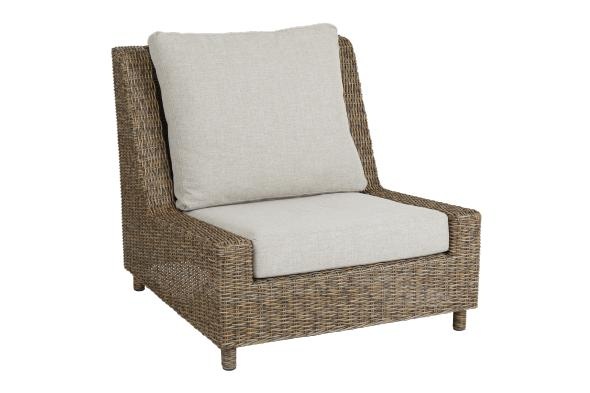 Sandkorn loungefåtölj med dyna - natur/sand